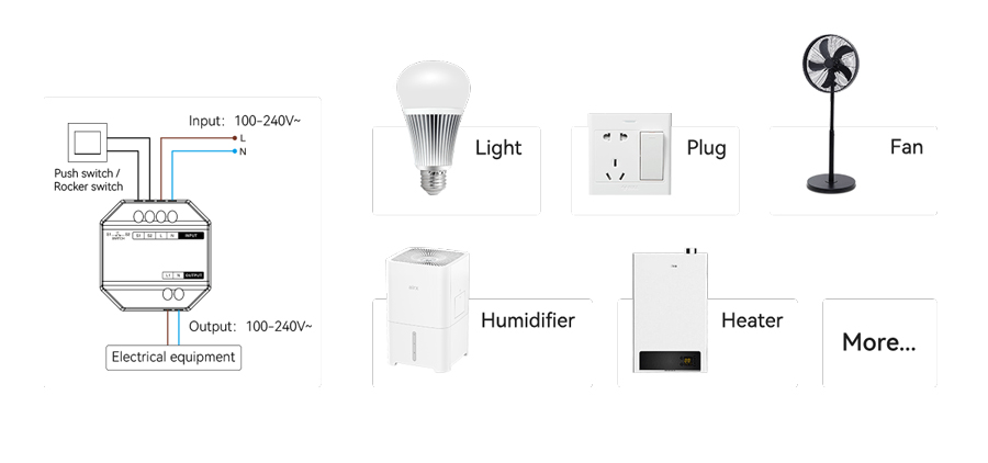 WL-SW1 WiFi+2.4G Push Smart Alexa Switch